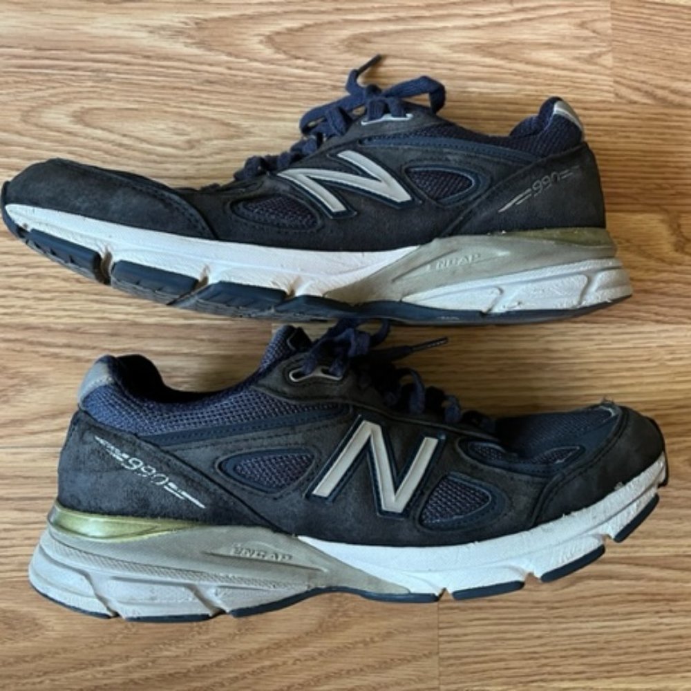 NEW BALANCE 990v4 Mens Navy Shoes Size 8.5D US Made in USA - Picture 3 of 8
